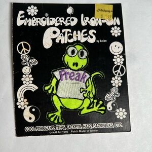 Vintage Kalan Freak Embroidered Iron-On patch 90s Y2K